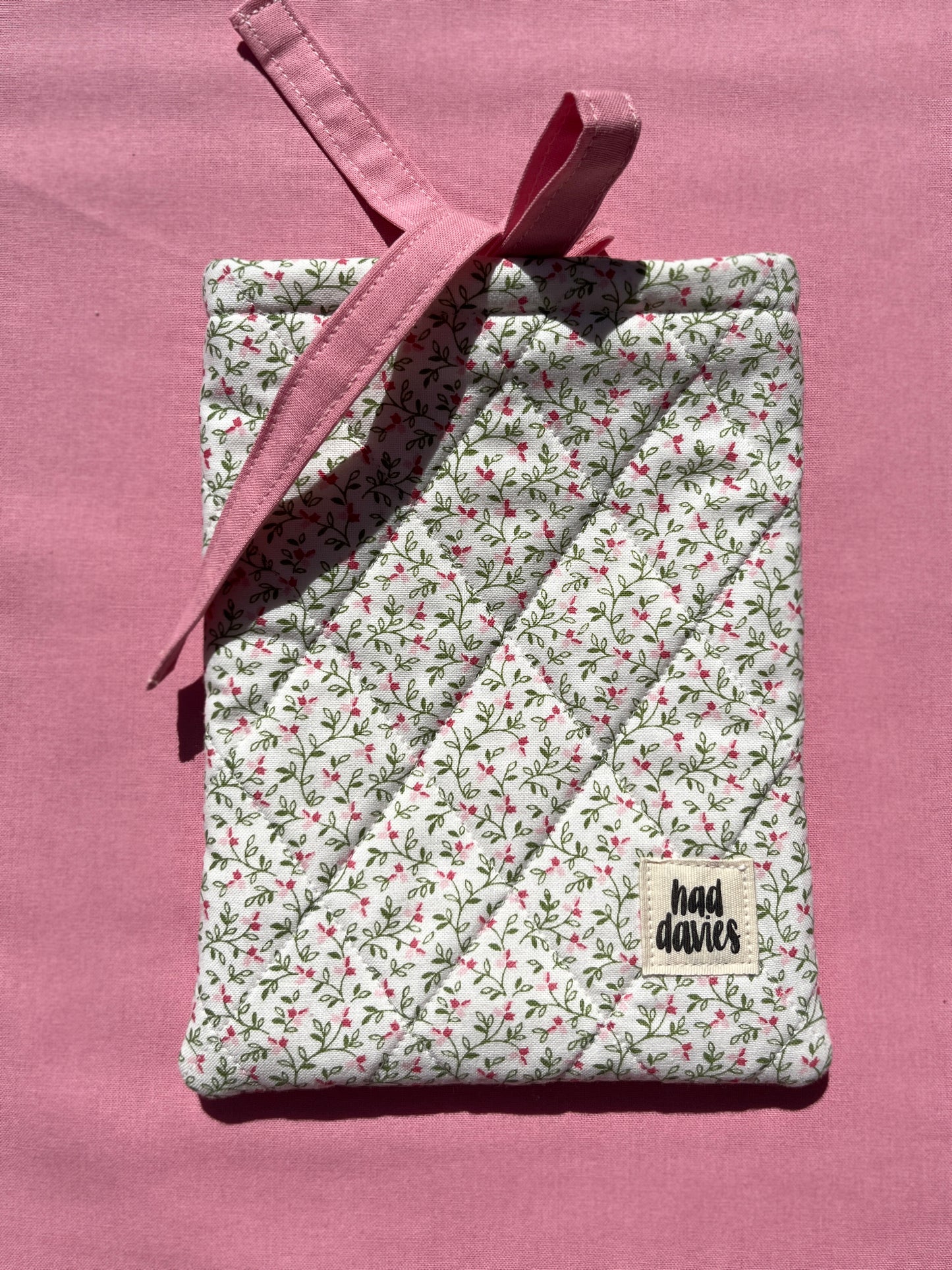 Pink & Green Floral Kindle Sleeve