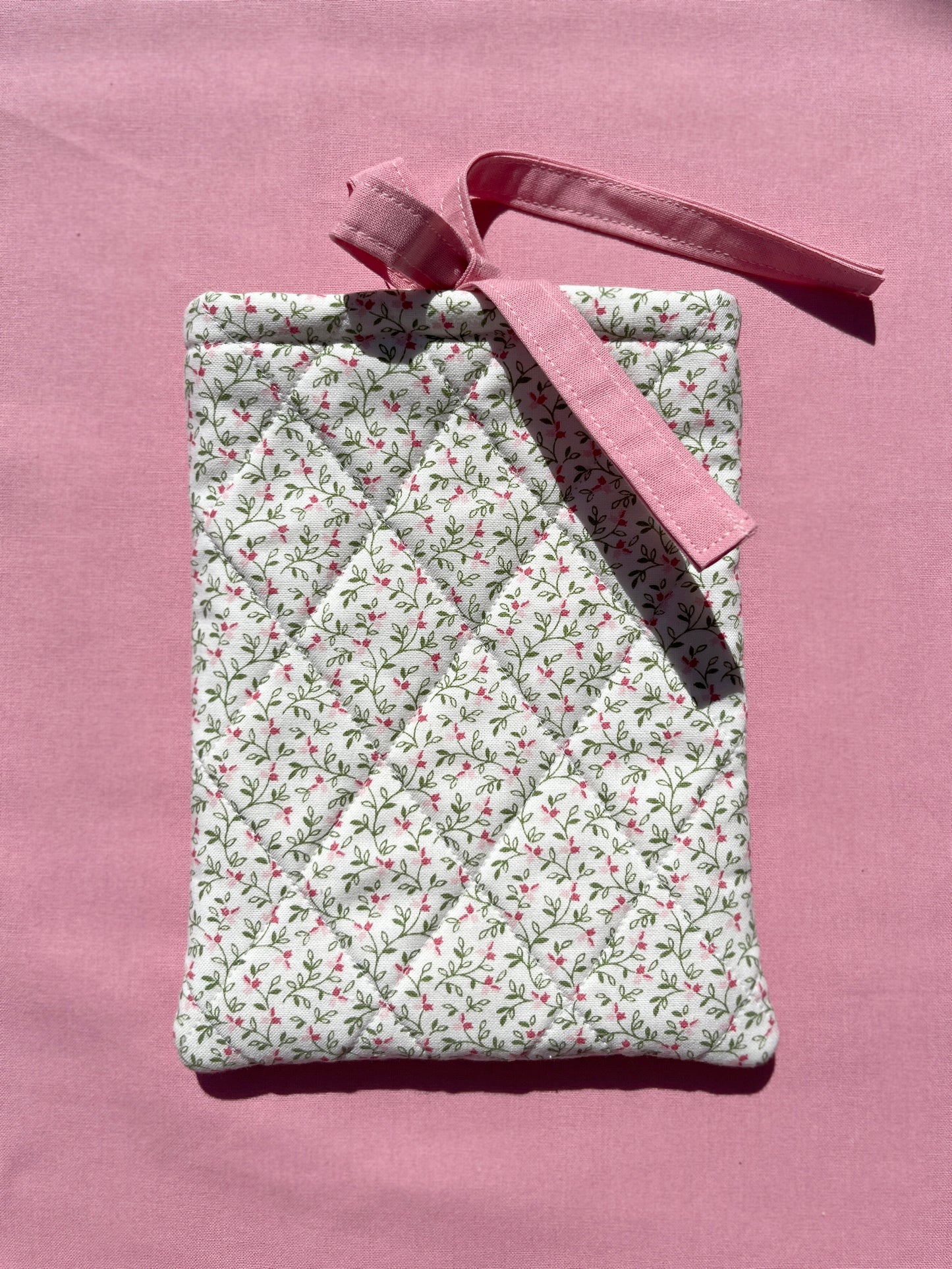 Pink & Green Floral Kindle Sleeve