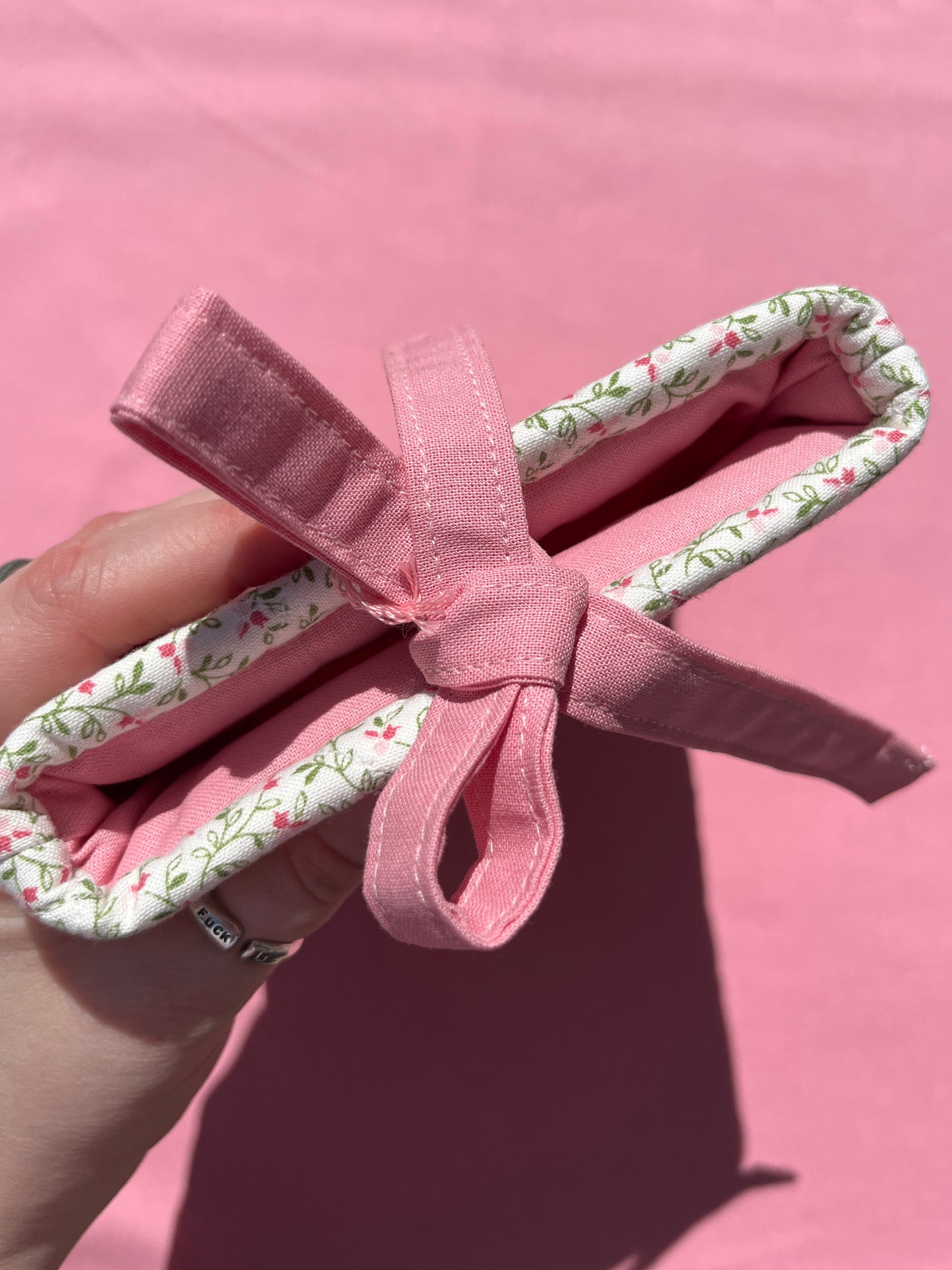 Pink & Green Floral Kindle Sleeve