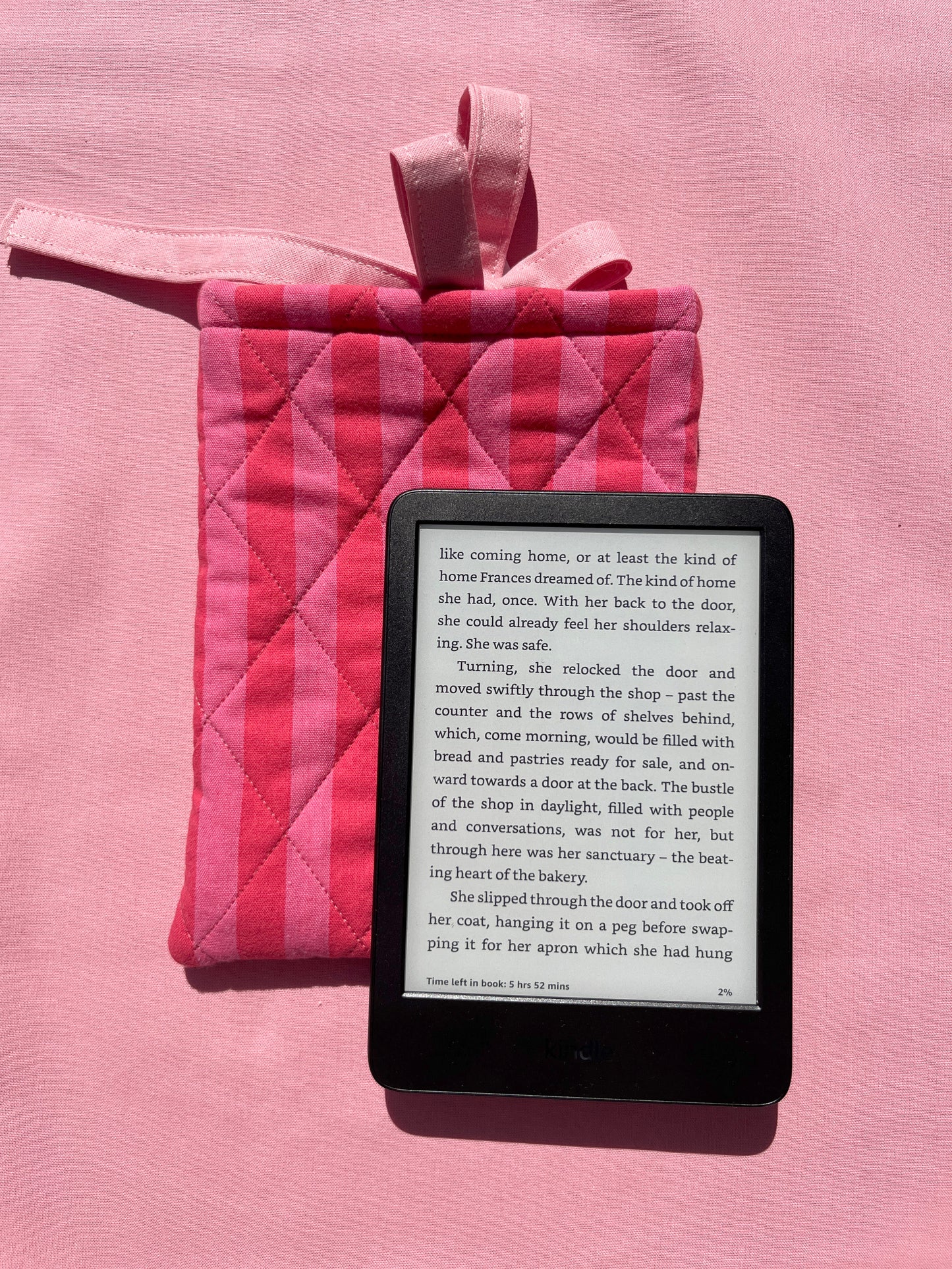 Pink & Red Stripe Kindle Sleeve | Limited Edition