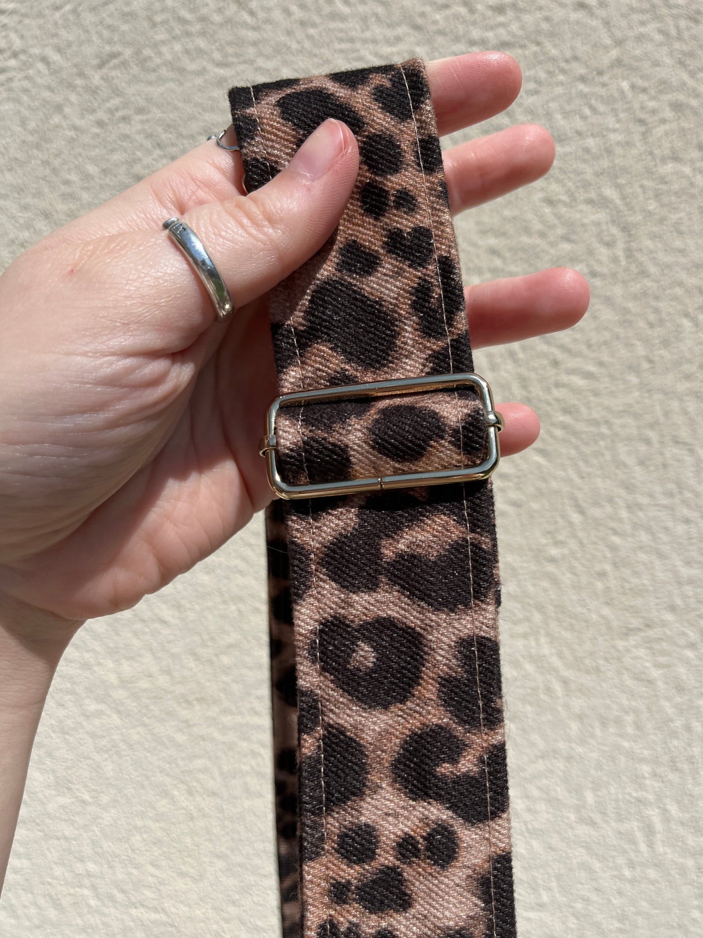 Leopard Print Crescent Shoulder Bag