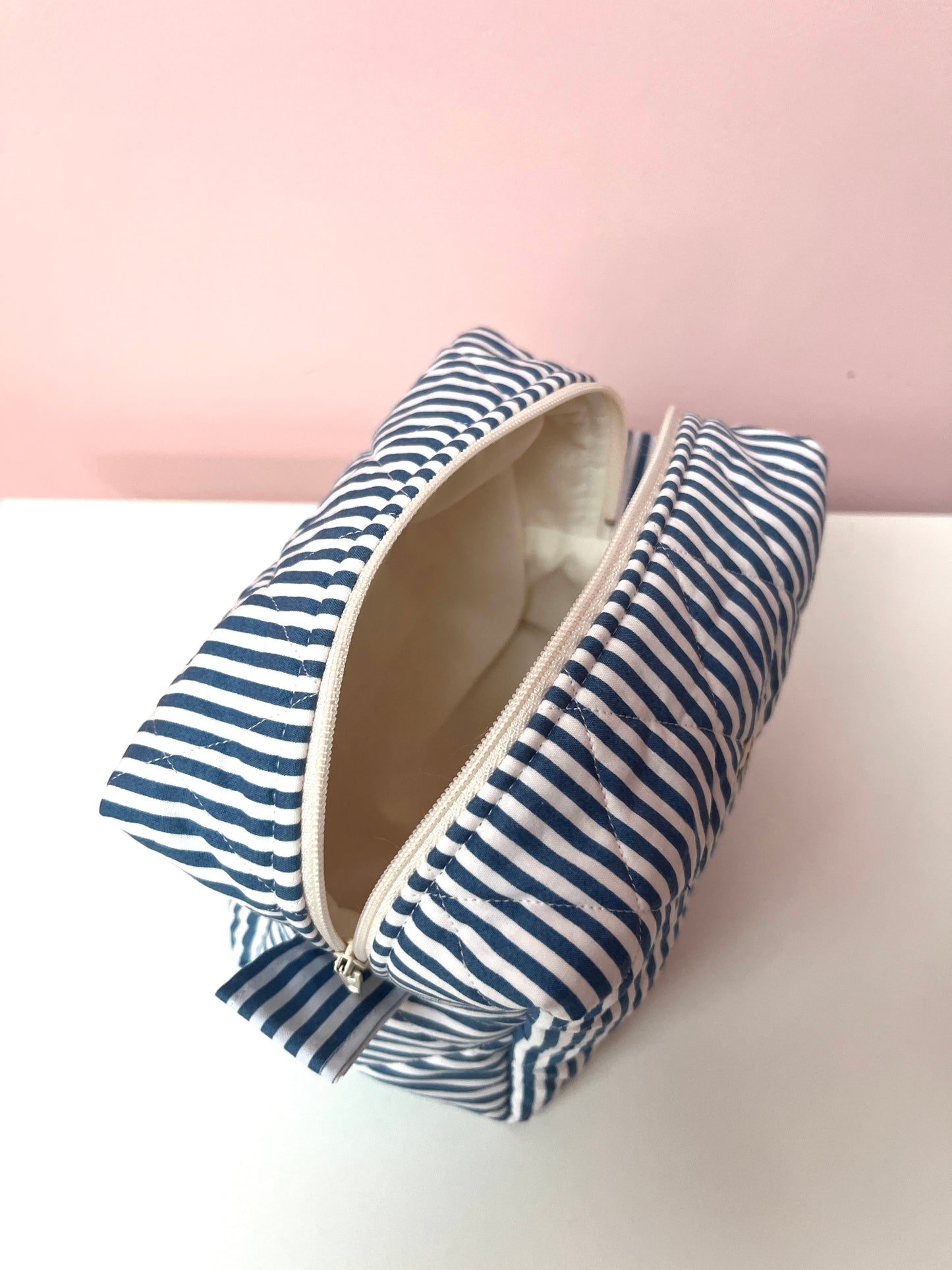 Blue Stripe Small Boxy Pouch | Limited Edition