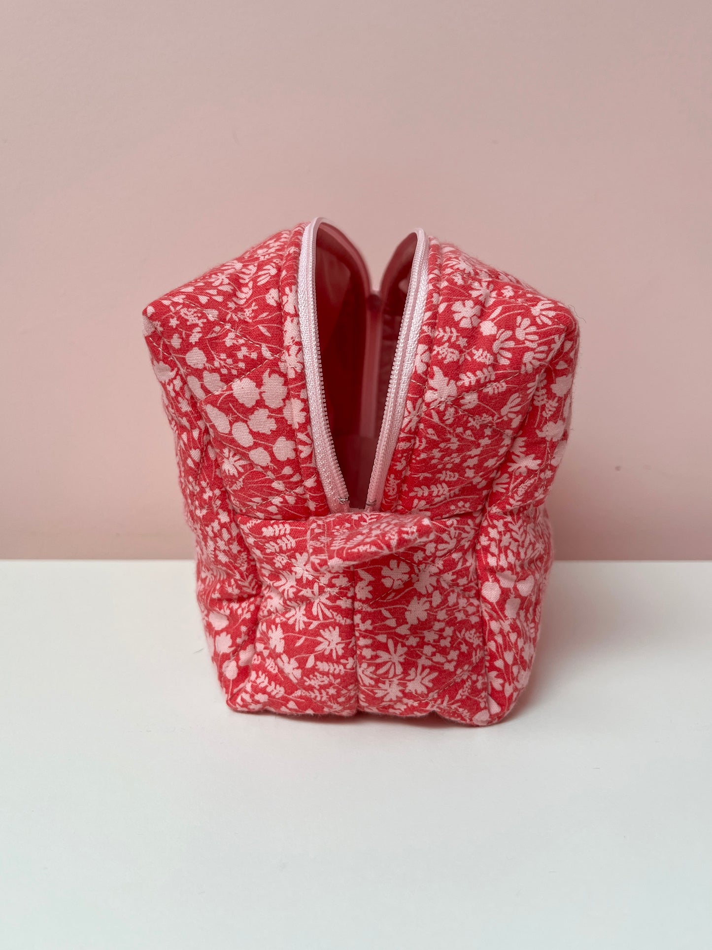 Red Floral Small Boxy Pouch | Limited Edition