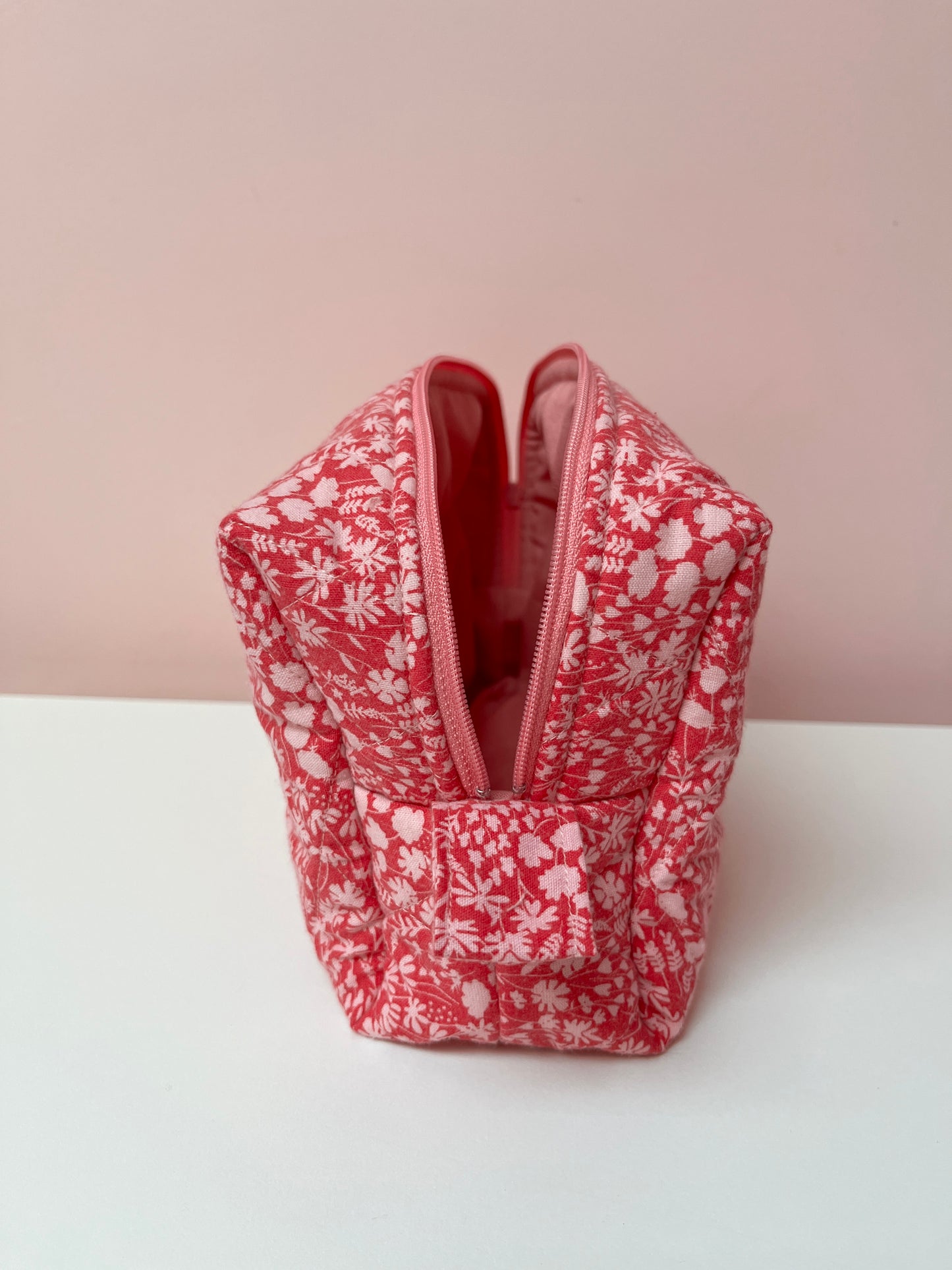 Red Floral Large Boxy Pouch | Limited Edition