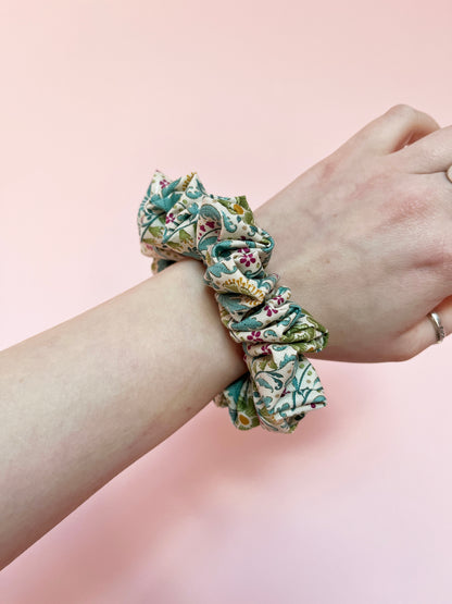 Blue & Green Floral | Classic Scrunchie