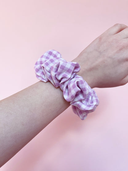 Lilac Gingham | Classic Scrunchie