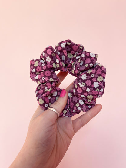 Purple & Pink Floral | Classic Scrunchie