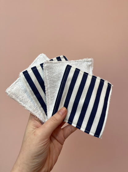 Blue Stripe | Resuable Face Wipes