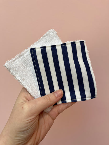 Blue Stripe | Resuable Face Wipes