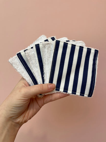 Blue Stripe | Resuable Face Wipes