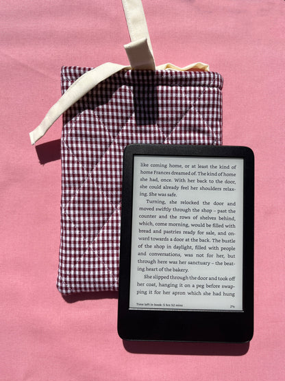 Berry Gingham Kindle Sleeve