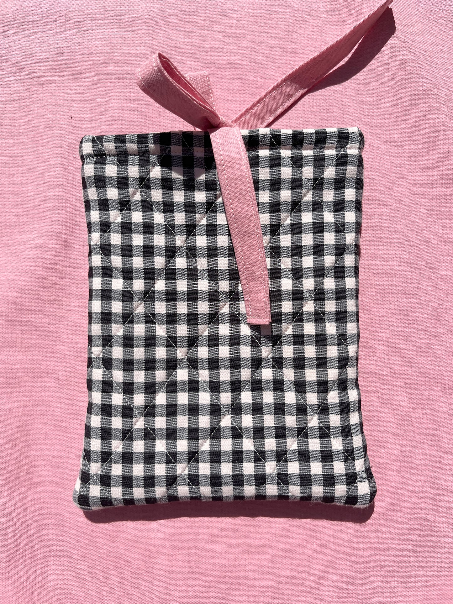 Black Gingham Kindle Sleeve