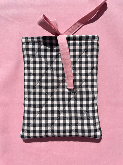 Black Gingham Kindle Sleeve