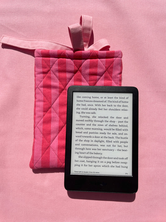 Pink & Red Stripe Kindle Sleeve