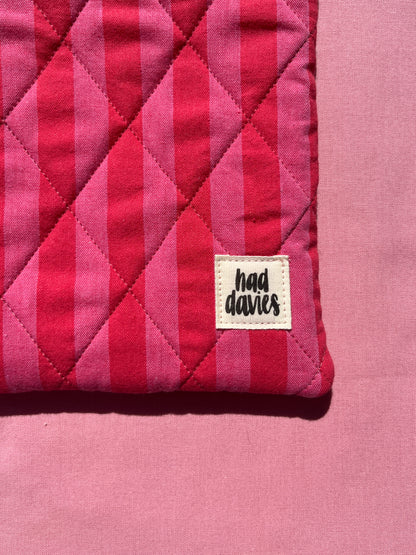 Pink & Red Stripe Kindle Sleeve | Limited Edition