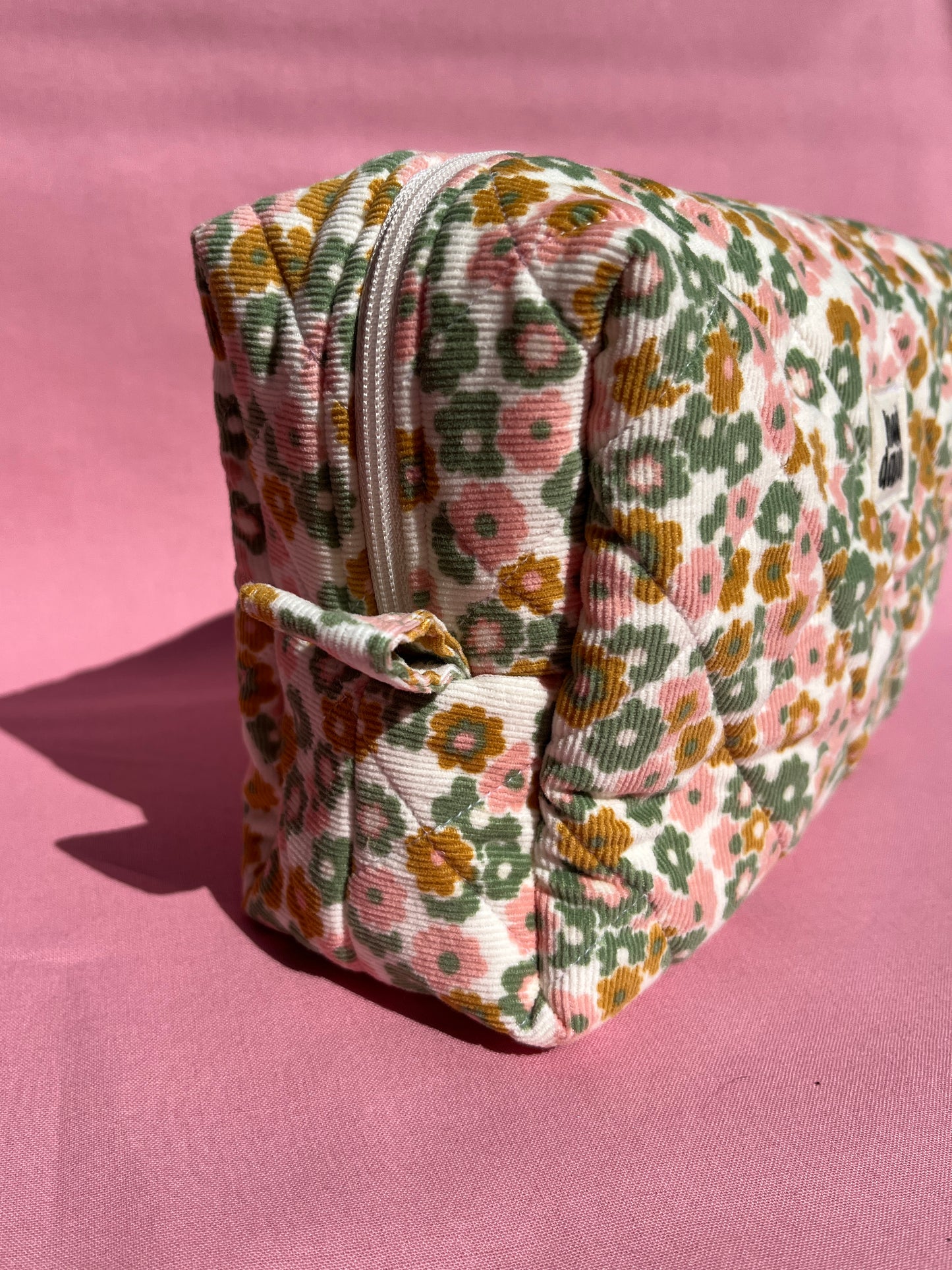 Floral Babycord Large Boxy Pouch