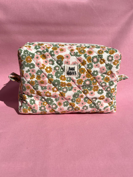 Floral Babycord Large Boxy Pouch