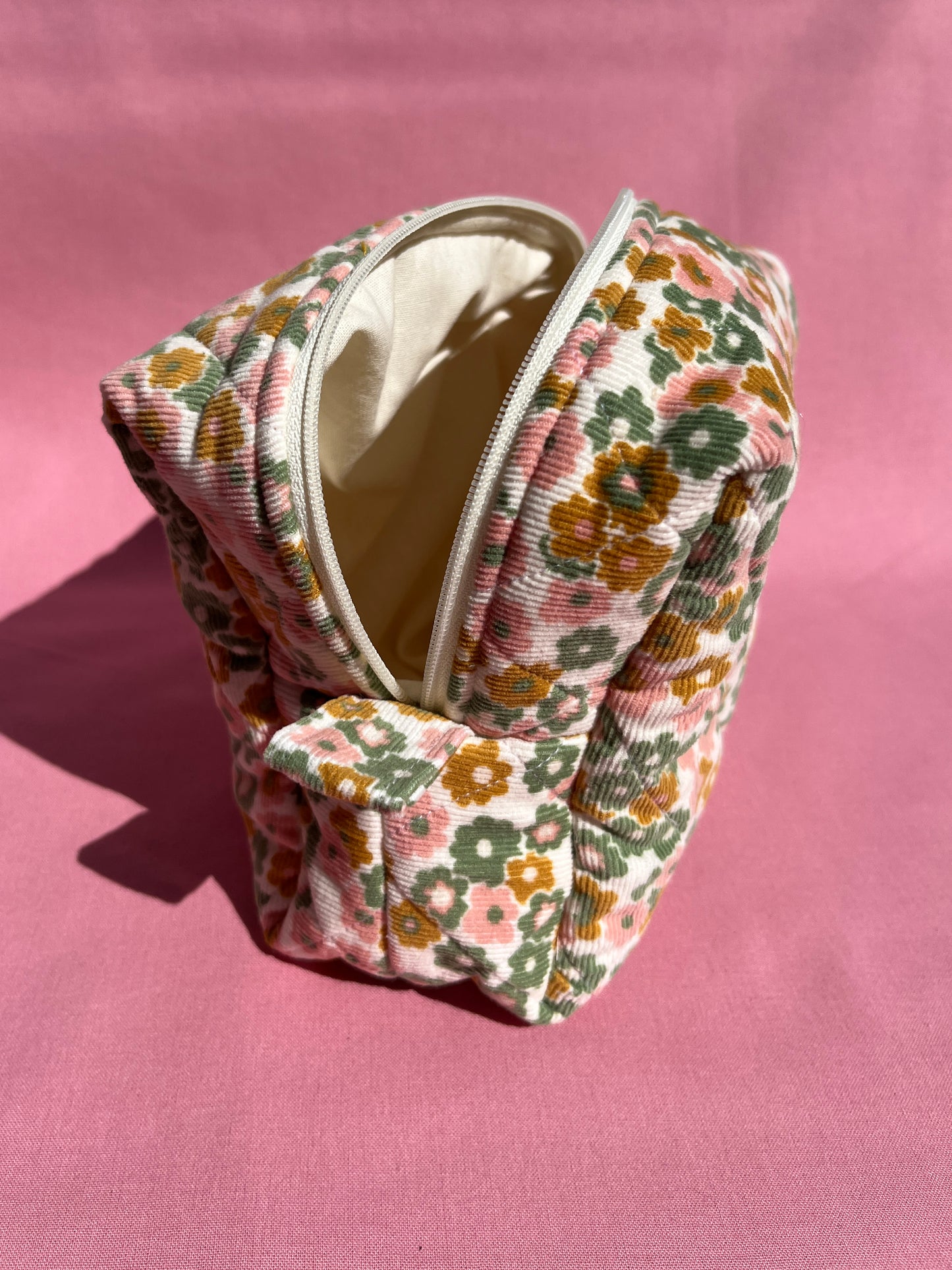 Floral Babycord Small Boxy Pouch