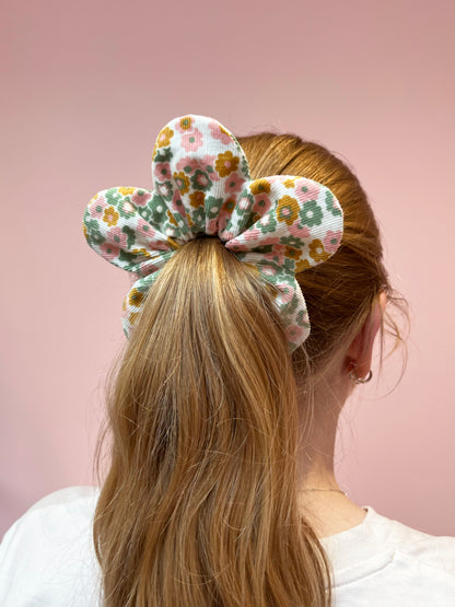 Floral Babycord | Flower Scrunchie