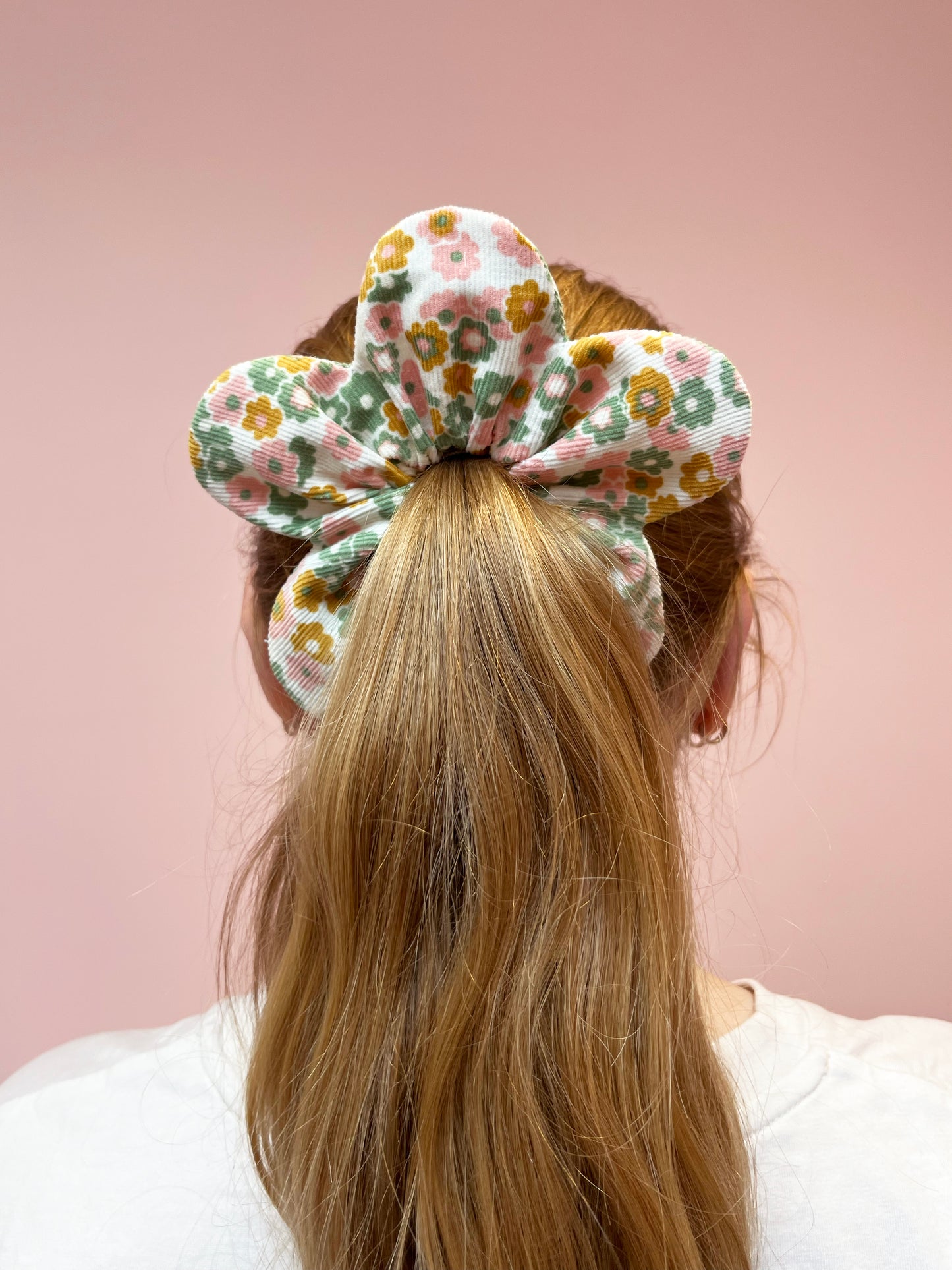 Floral Babycord | Flower Scrunchie