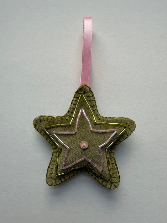 Christmas Star Beaded Decoration 21