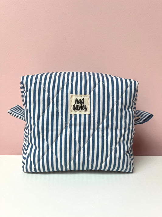 Blue Stripe Small Boxy Pouch | Limited Edition