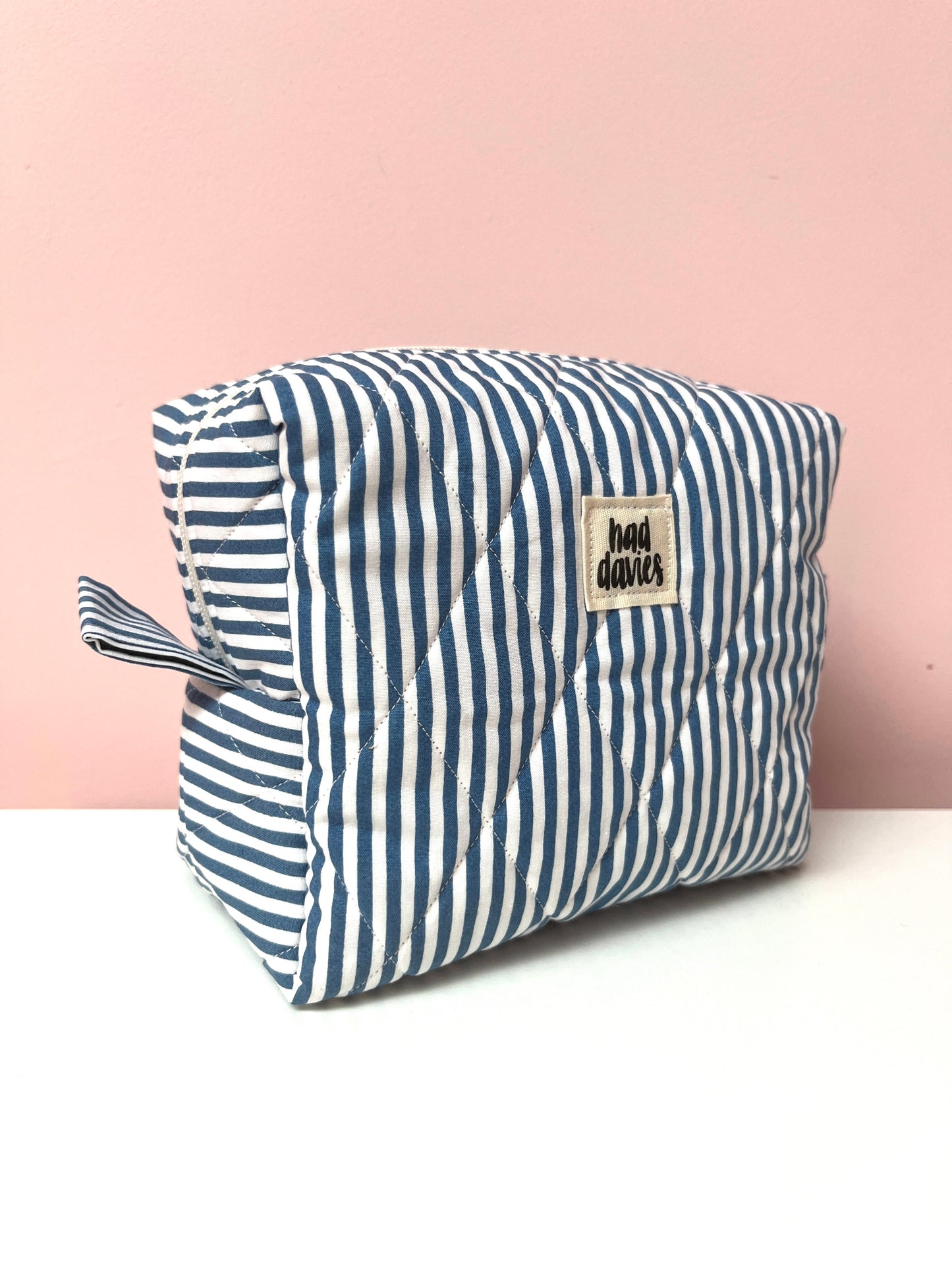 Blue Stripe Small Boxy Pouch | Limited Edition
