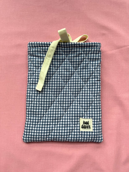 Blue Gingham Kindle Sleeve
