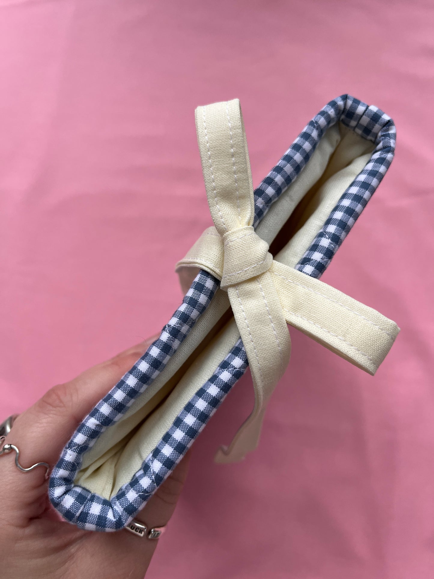 Blue Gingham Kindle Sleeve