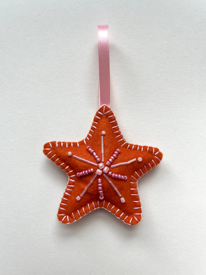 Christmas Star Beaded Decoration 05