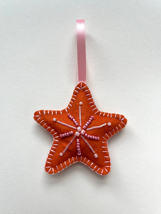 Christmas Star Beaded Decoration 05