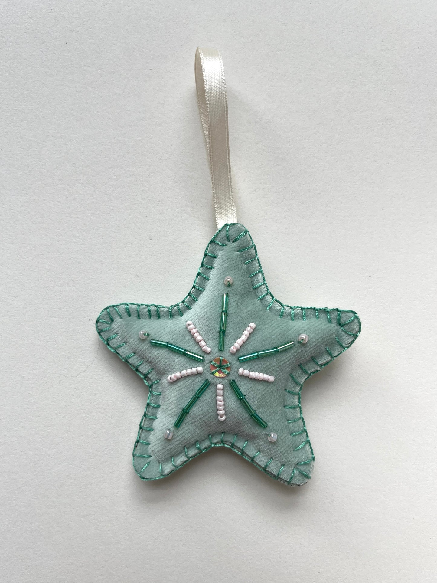 Christmas Star Beaded Decoration 06