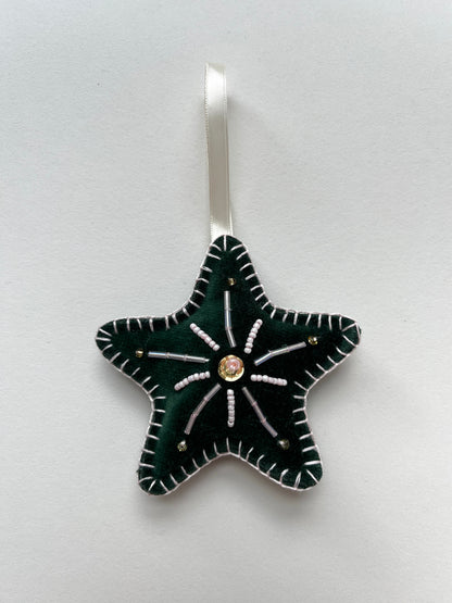 Christmas Star Beaded Decoration 07