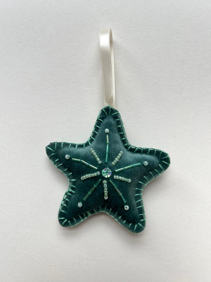Christmas Star Beaded Decoration 08