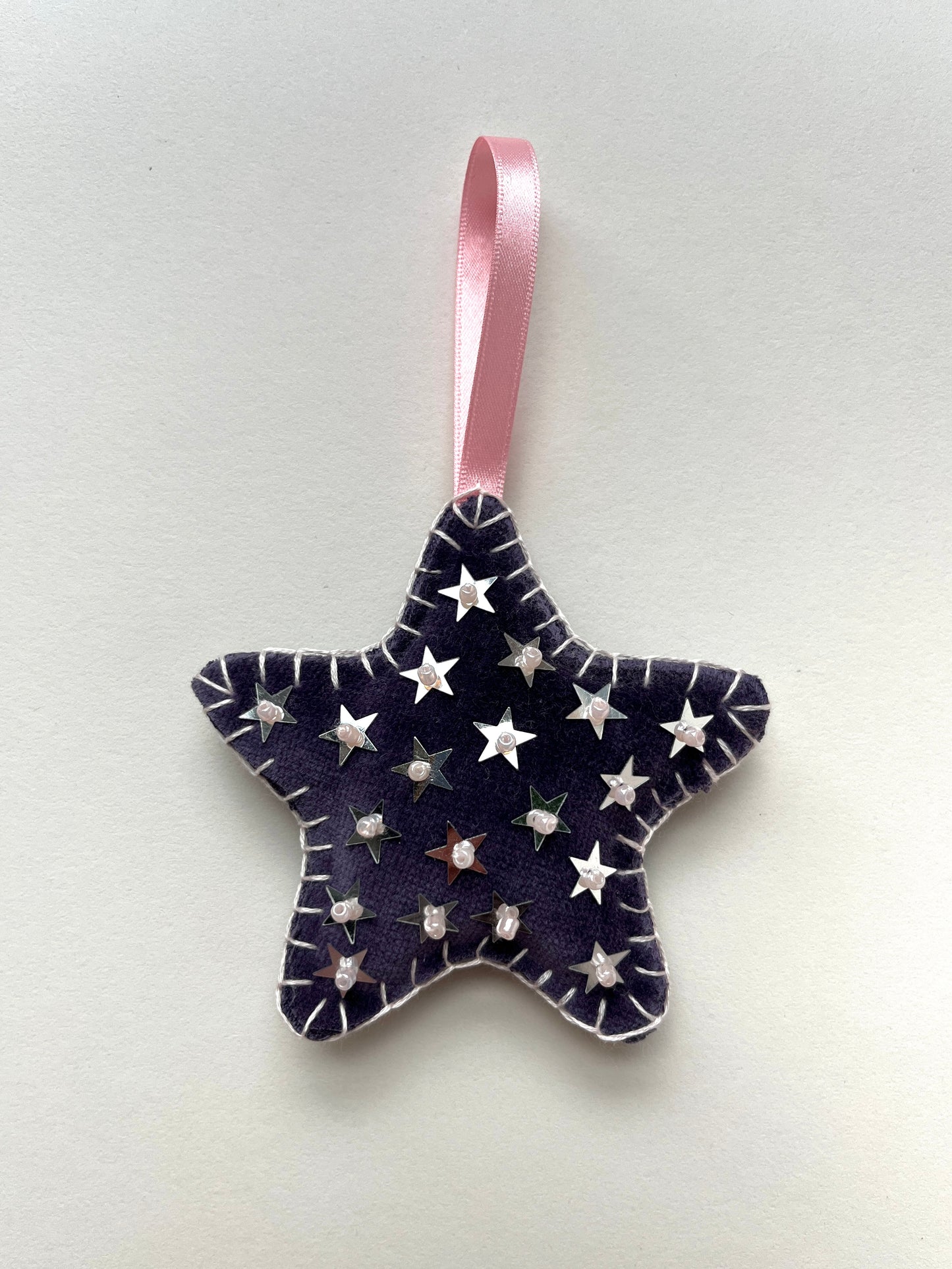 Christmas Star Beaded Decoration 09