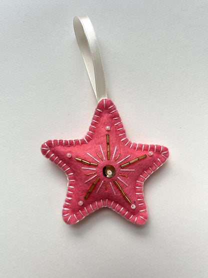 Christmas Star Beaded Decoration 10