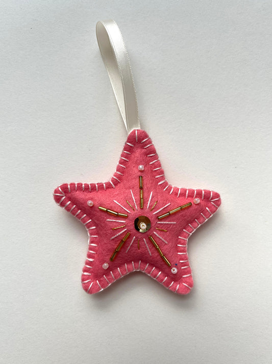 Christmas Star Beaded Decoration 10