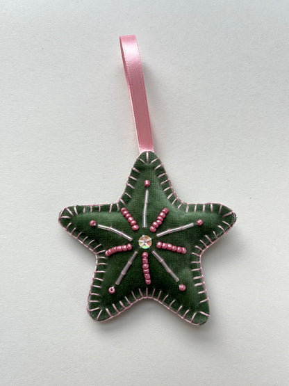 Christmas Star Beaded Decoration 12