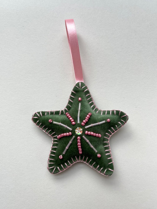 Christmas Star Beaded Decoration 12