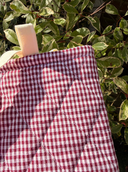 Berry Gingham Kindle Sleeve | SAMPLE SALE