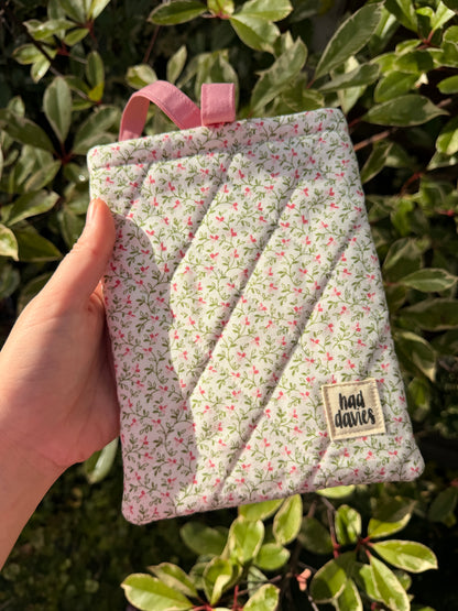 Pink & Green Floral Kindle Sleeve | SAMPLE SALE