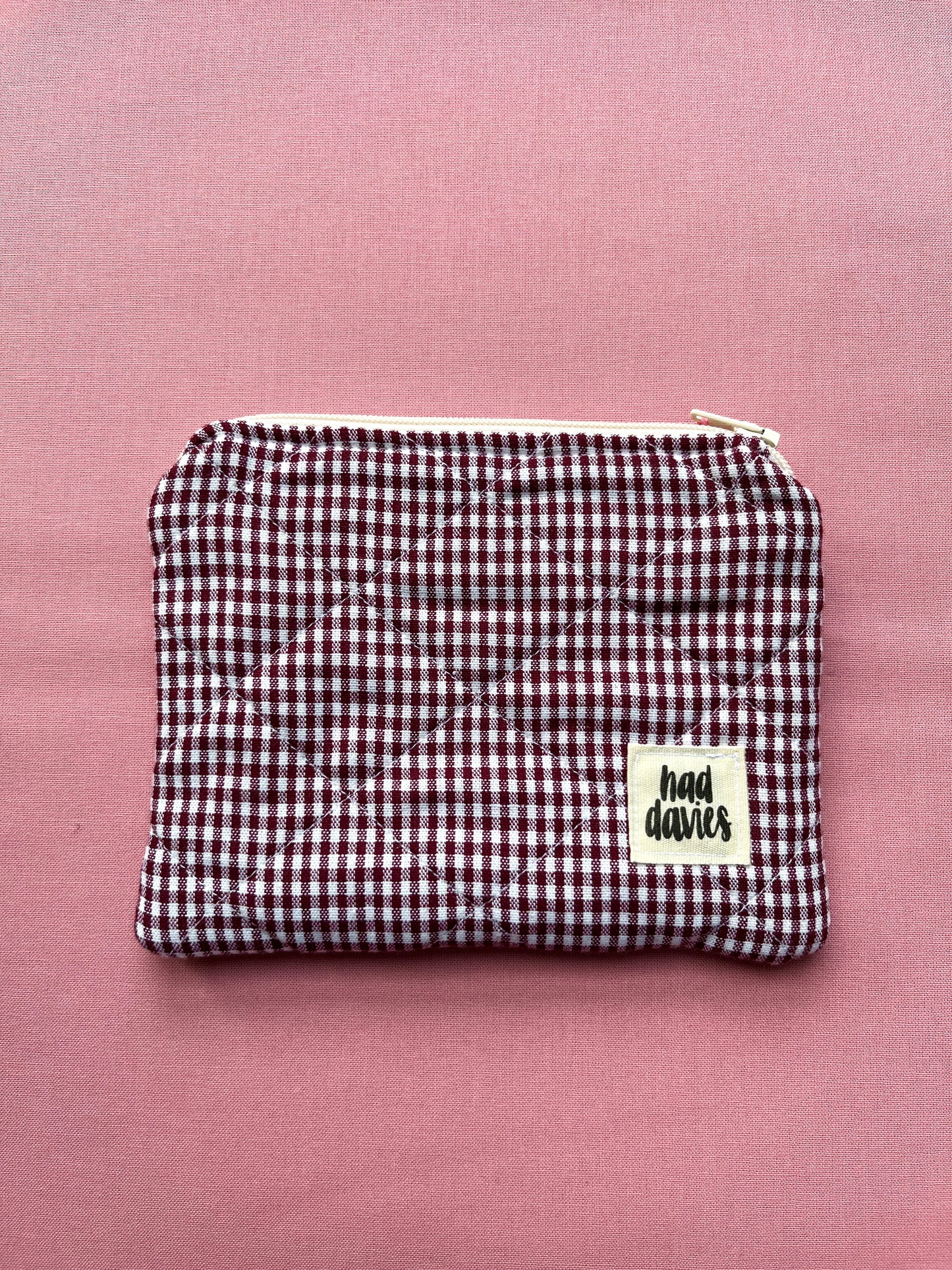 Berry Gingham Coin Purse