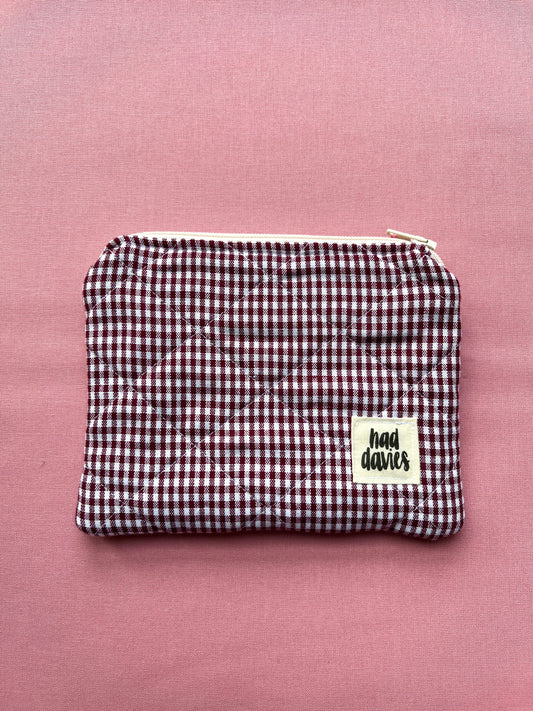 Berry Gingham Coin Purse
