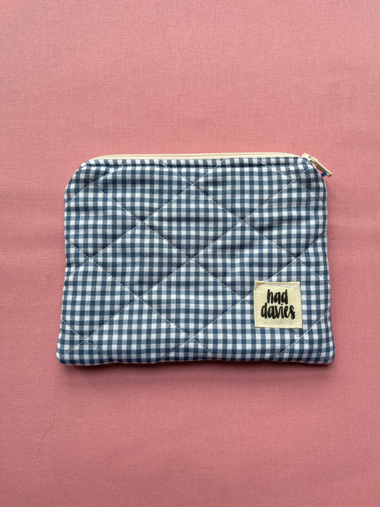 Blue Gingham Coin Purse