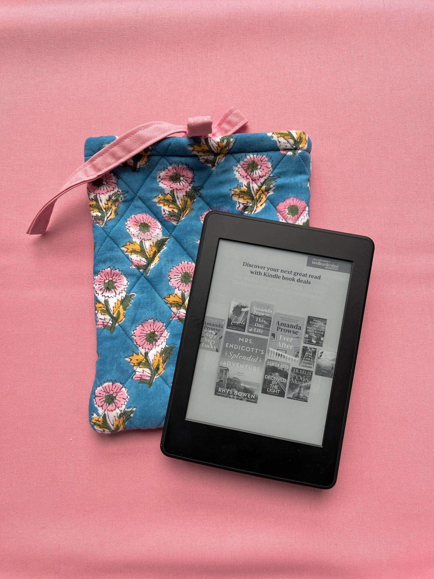 Blue Block Print Kindle Sleeve | Limited Edition