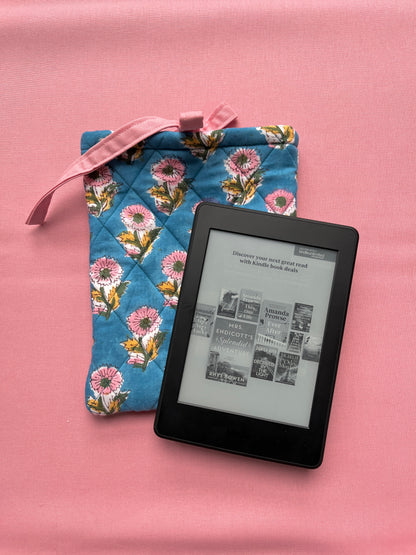 Blue Block Print Kindle Sleeve | Limited Edition