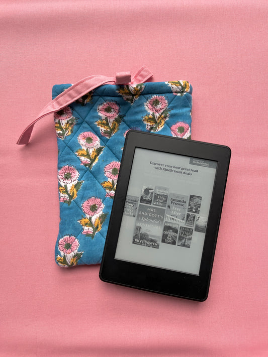 Blue Block Print Kindle Sleeve | Limited Edition