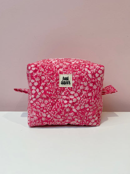 Red Floral Small Boxy Pouch | Limited Edition