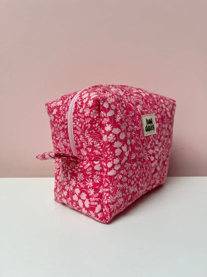 Red Floral Small Boxy Pouch | Limited Edition