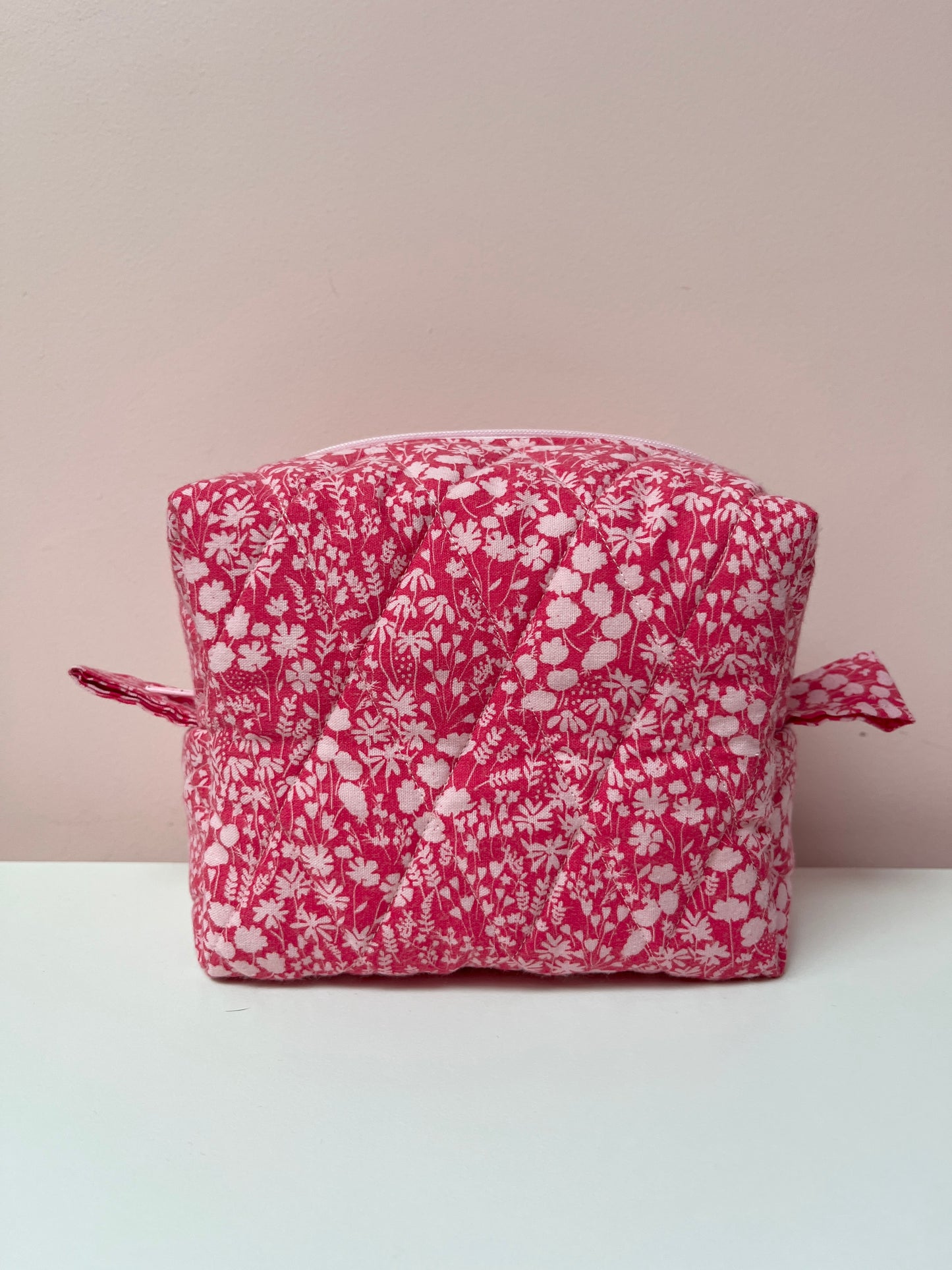Red Floral Small Boxy Pouch | Limited Edition